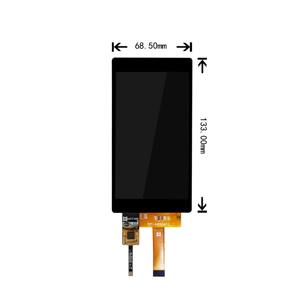 5.0 inch TFT LCD With Capacitive Touch Panel